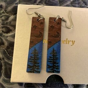 Earrings mountain rustic jewelry boutique unique beautiful classy ladies women